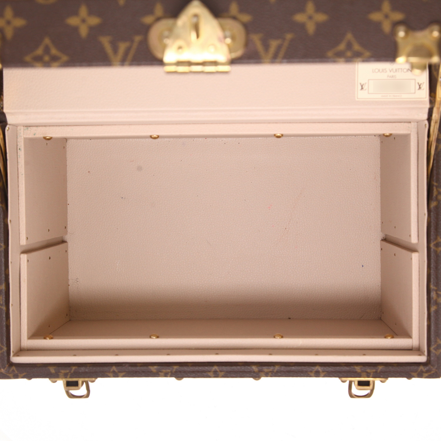 Louis Vuitton  Boîte à Pharmacie vanity case  in brown monogram canvas  and brown leather - Detail D3