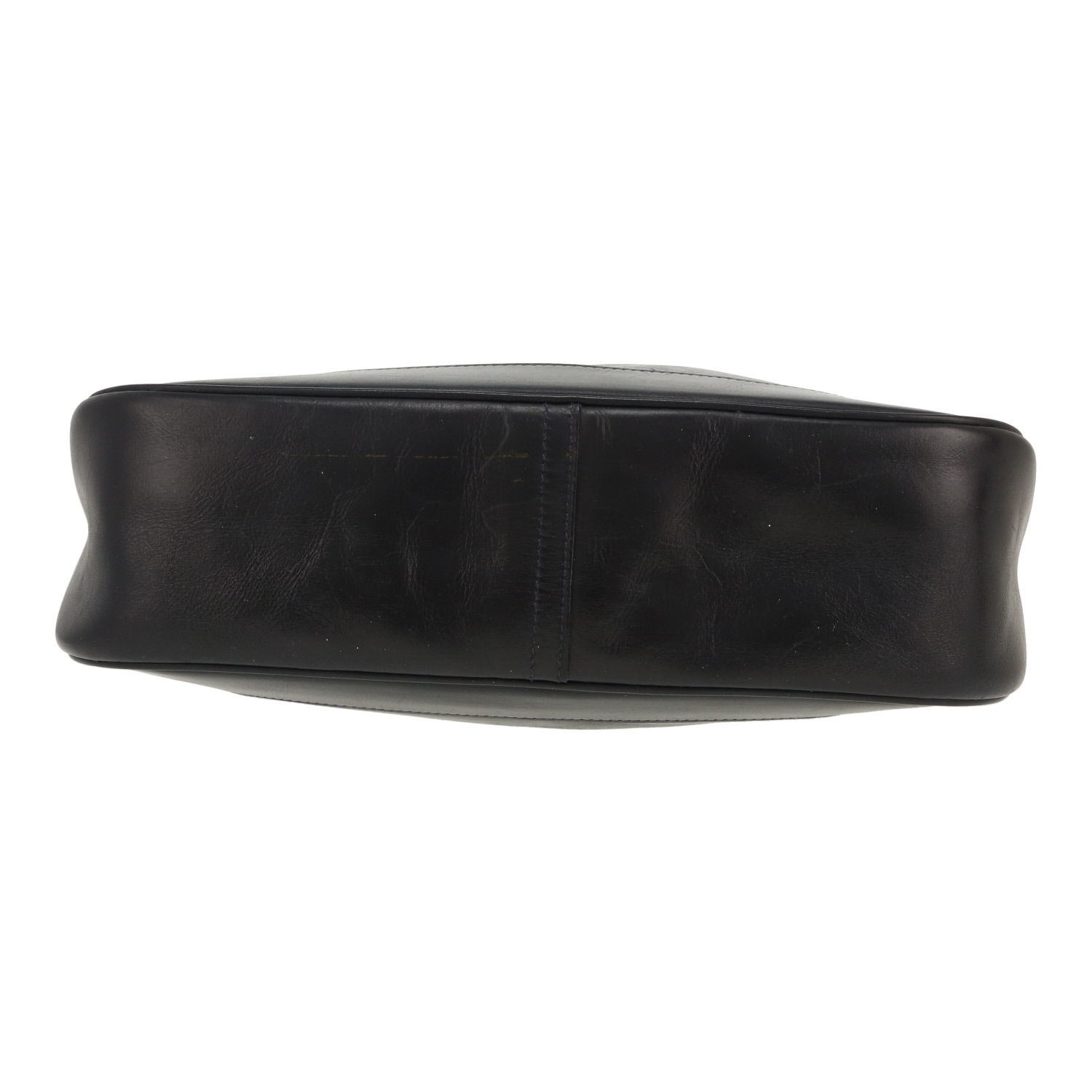 Hermès  Trim bag worn on the shoulder or carried in the hand  in navy blue box leather - Detail D1