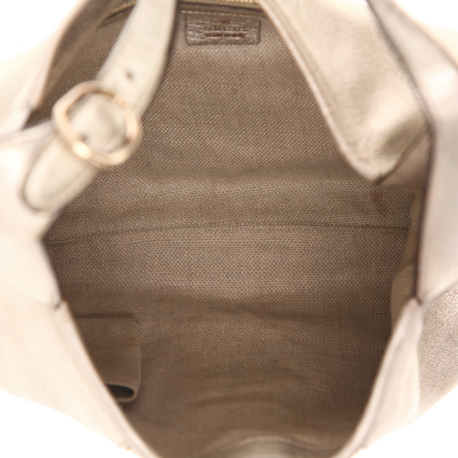 Sac à main Gucci  Jackie en cuir doré et toile bicolore - Detail D3