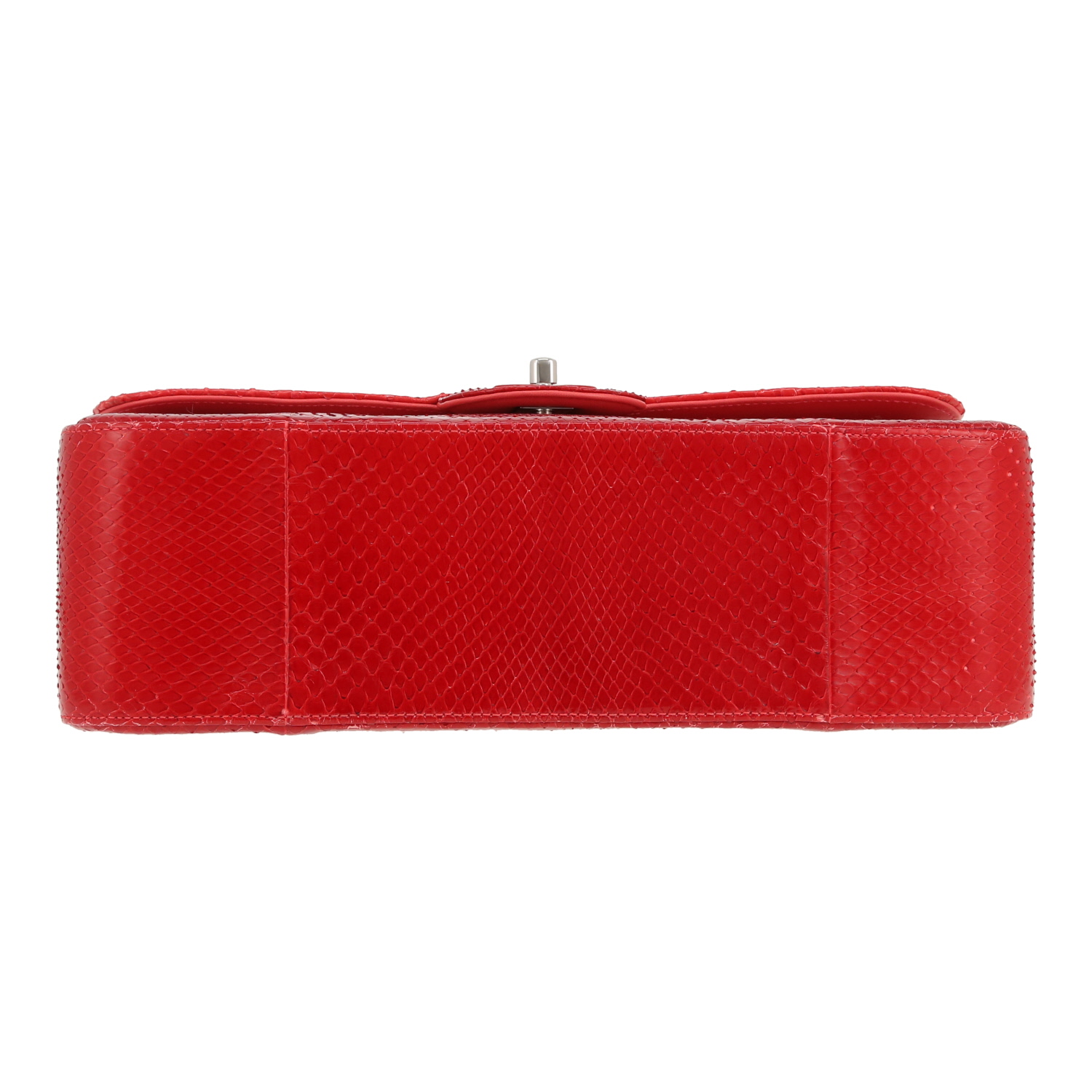 Chanel  Timeless Jumbo shoulder bag  in pink shading  python - Detail D1