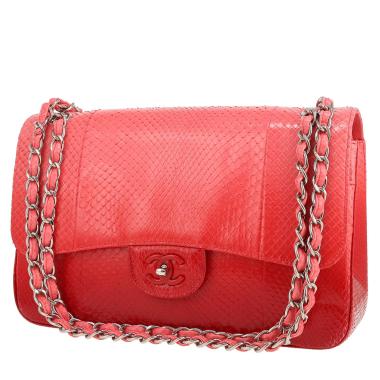 Chanel  Timeless Jumbo shoulder bag  in pink shading  python