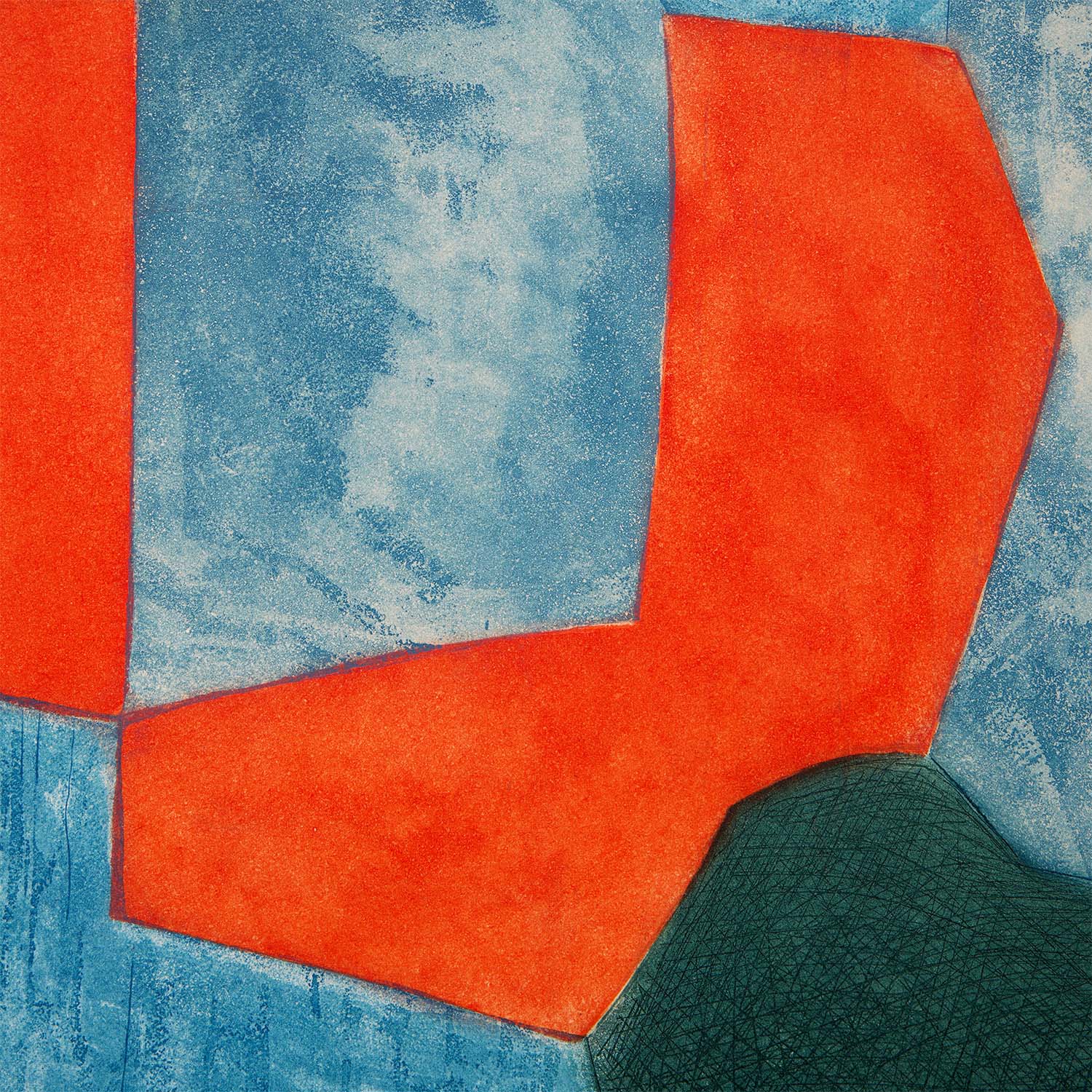 Composition verte, bleue, jaune - 1968 - Detail D3