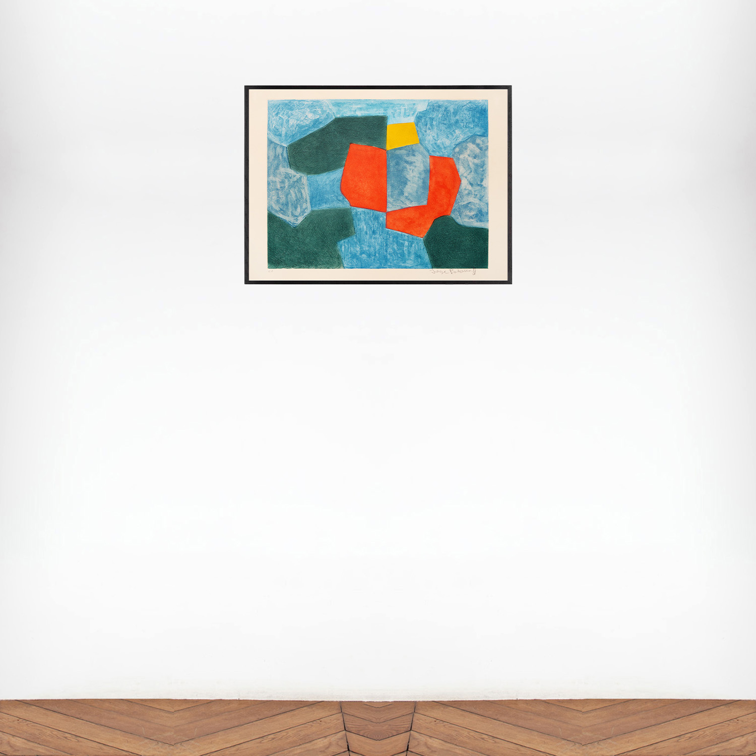 Composition verte, bleue, jaune - 1968 - Detail D6