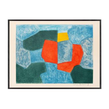 Composition verte, bleue, jaune - 1968