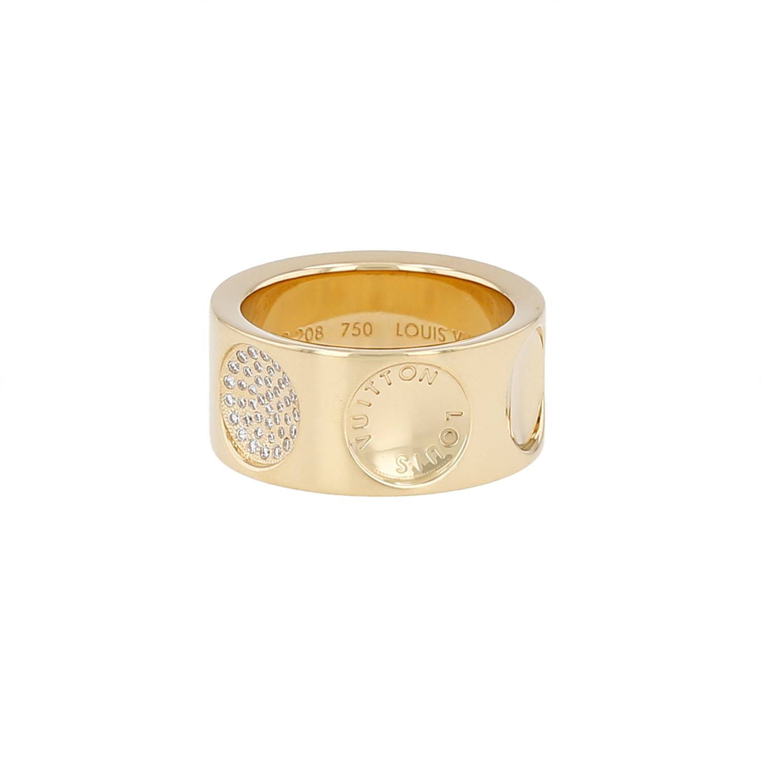 Bague Louis Vuitton Empreinte or jaune diamants occasion
