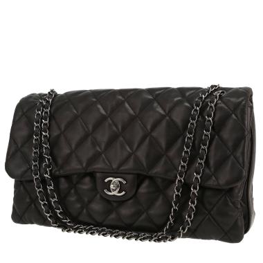 Bolso de mano Chanel   en cuero acolchado negro