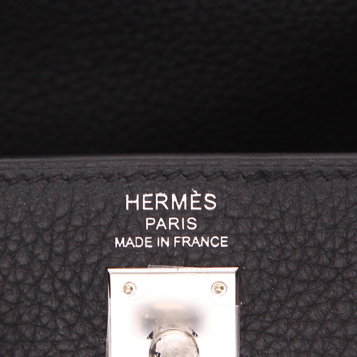 Borsa Hermès  Kelly 25 cm in pelle togo nera - Detail D2