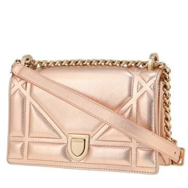 Sac bandoulière Dior  Diorama en cuir irisé rose