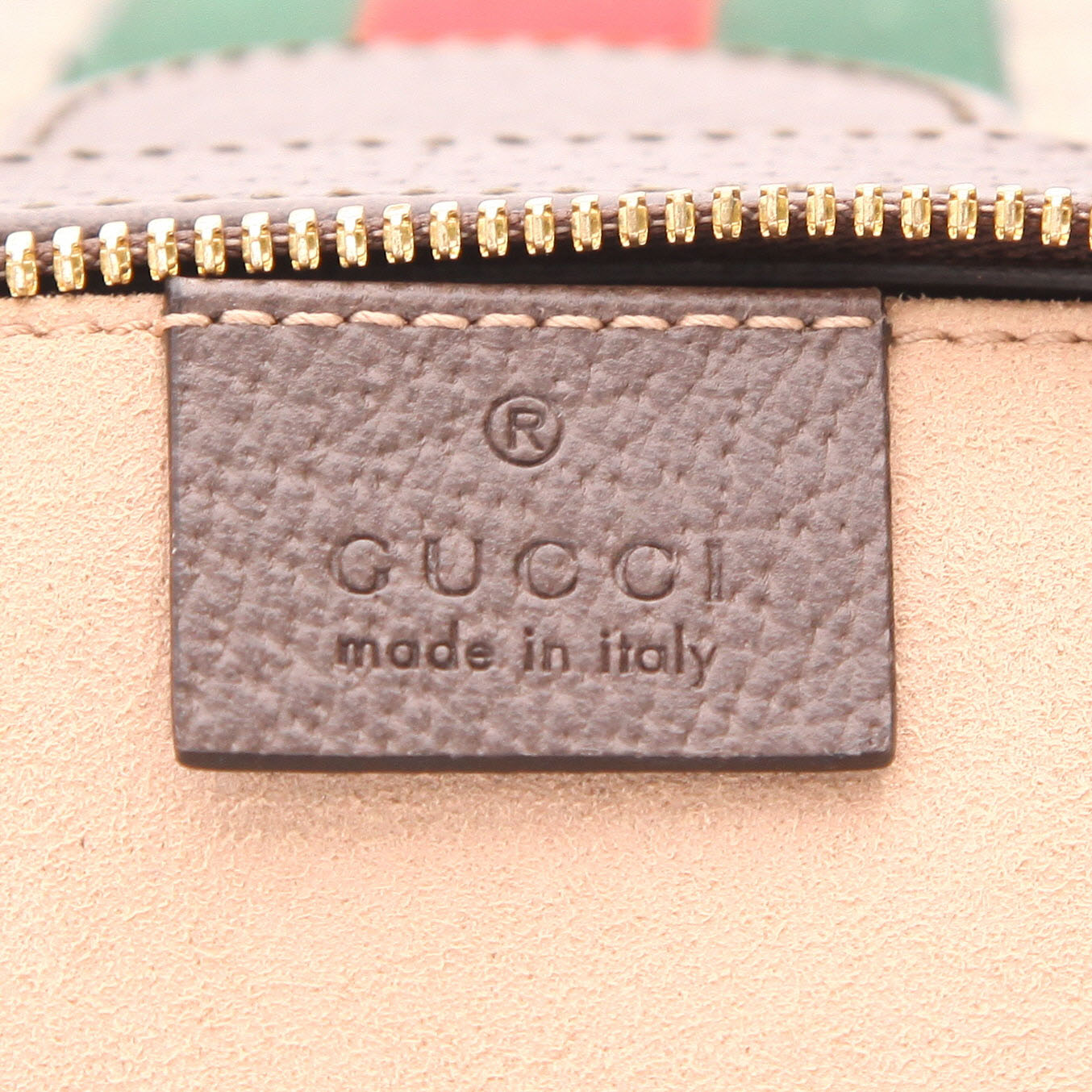 Sac à main Gucci  Ophidia petit modèle  en toile sûpreme GG beige et cuir marron - Detail D2