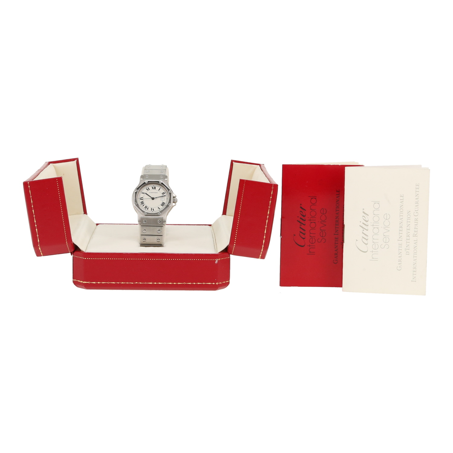 Cartier Santos Octogonale  in stainless steel Ref: Cartier - 2965  Circa 1990