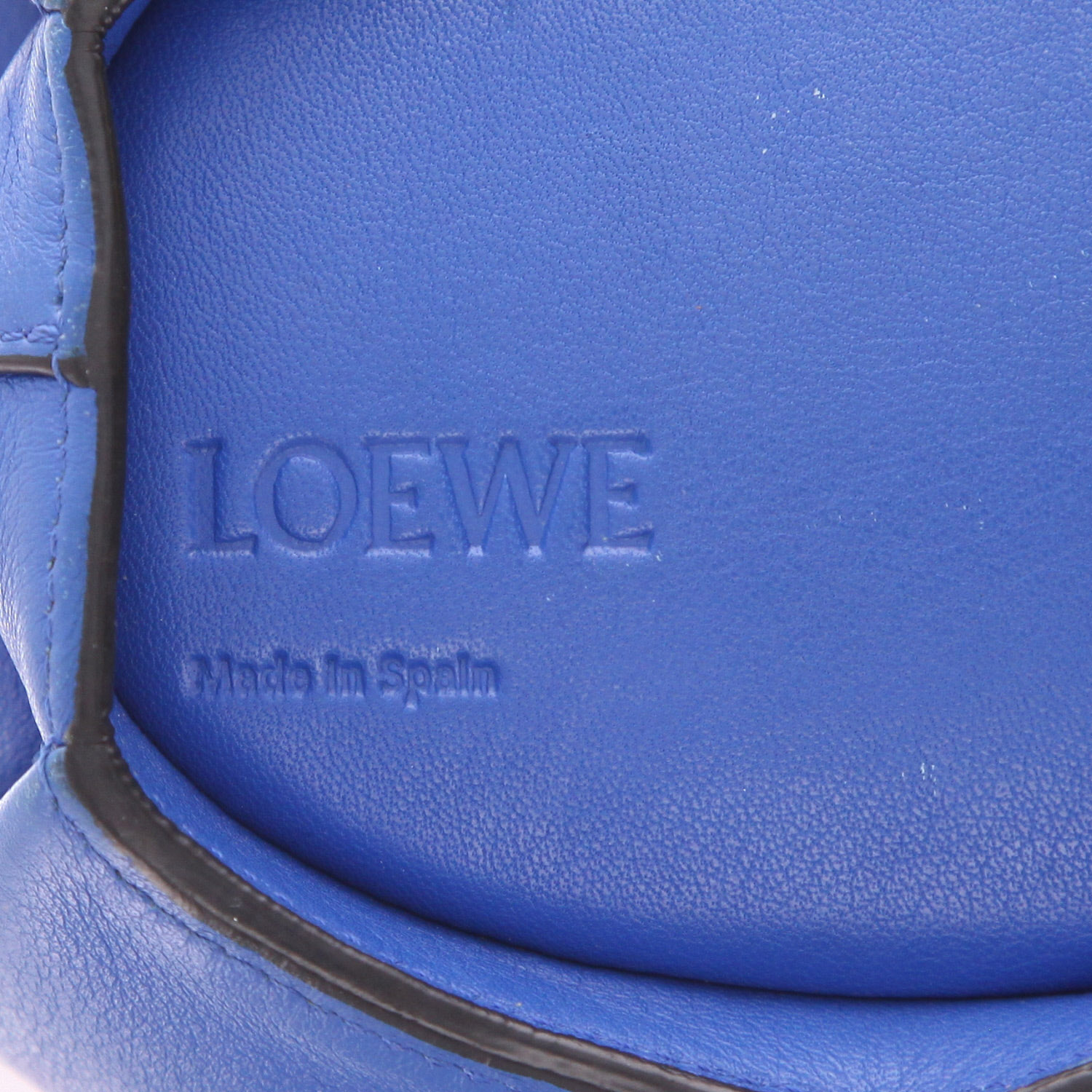 Loewe  Elephant Pocket shoulder bag  in blue leather - Detail D2