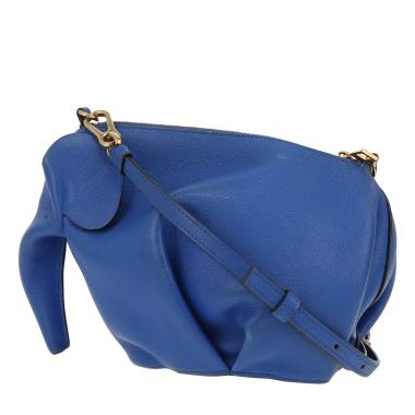 Borsa a tracolla Loewe  Elephant Pocket in pelle blu