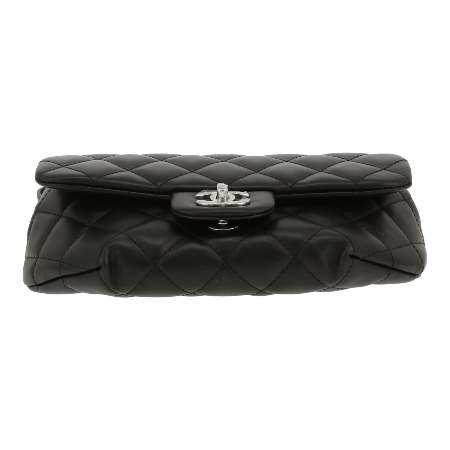 Pochette-ceinture Chanel  Pochette ceinture en cuir matelassé noir - Detail D1