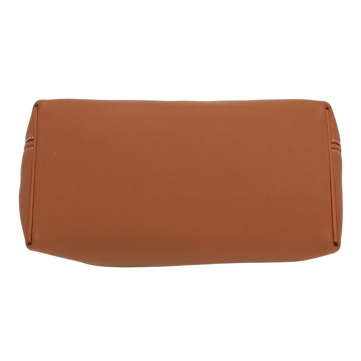 Sac à main Hermès  24/24 en cuir togo gold et cuir Swift gold - Detail D1