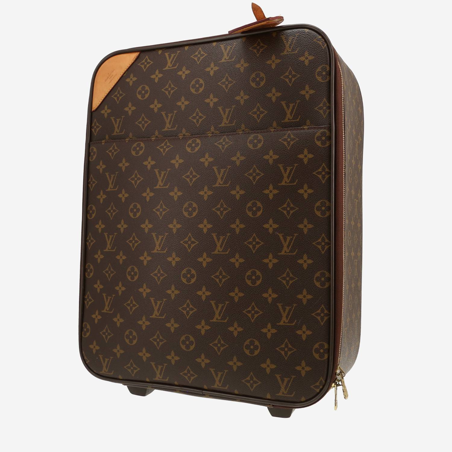 Maleta Louis Vuitton  Pegase en lona Monogram marrón y cuero natural