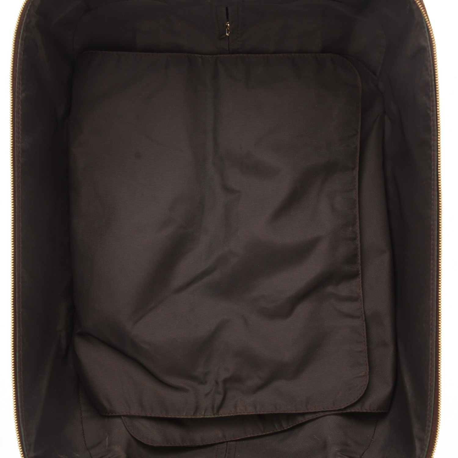 Valise Louis Vuitton  Pegase en toile monogram marron et cuir naturel - Detail D3