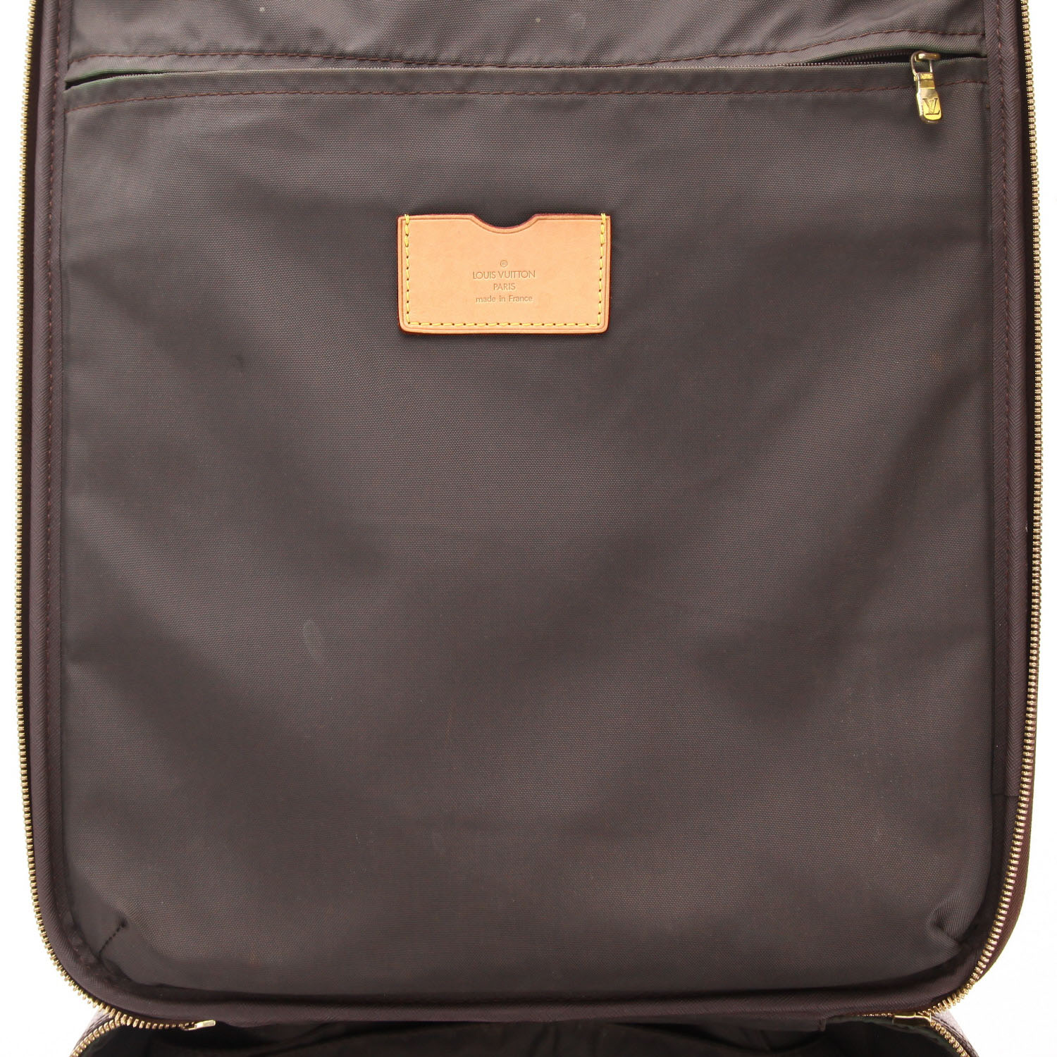 Maleta Louis Vuitton  Pegase en lona Monogram marrón y cuero natural - Detail D4