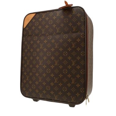 Valigia Louis Vuitton  Pegase in tela monogram marrone e pelle naturale