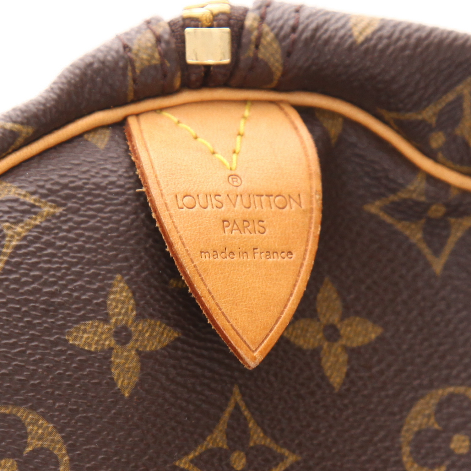 Bolsa de viaje Louis Vuitton  Keepall 55 en lona Monogram marrón y cuero natural - Detail D2