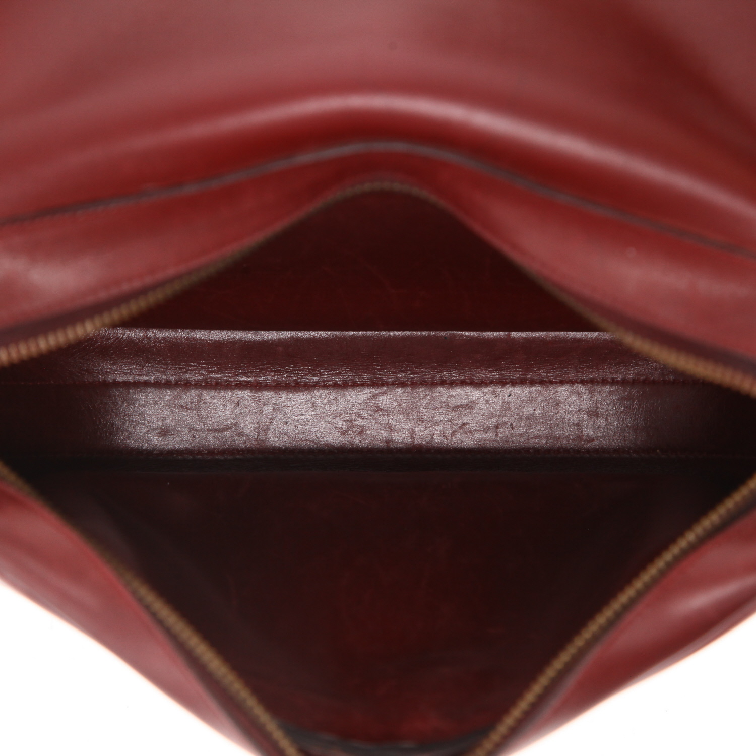 Borsa a tracolla Hermès  Balle De Golf in pelle box bordeaux - Detail D3