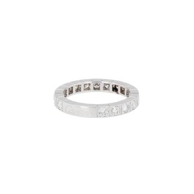 Bague Cartier Lanière en or blanc et diamants
