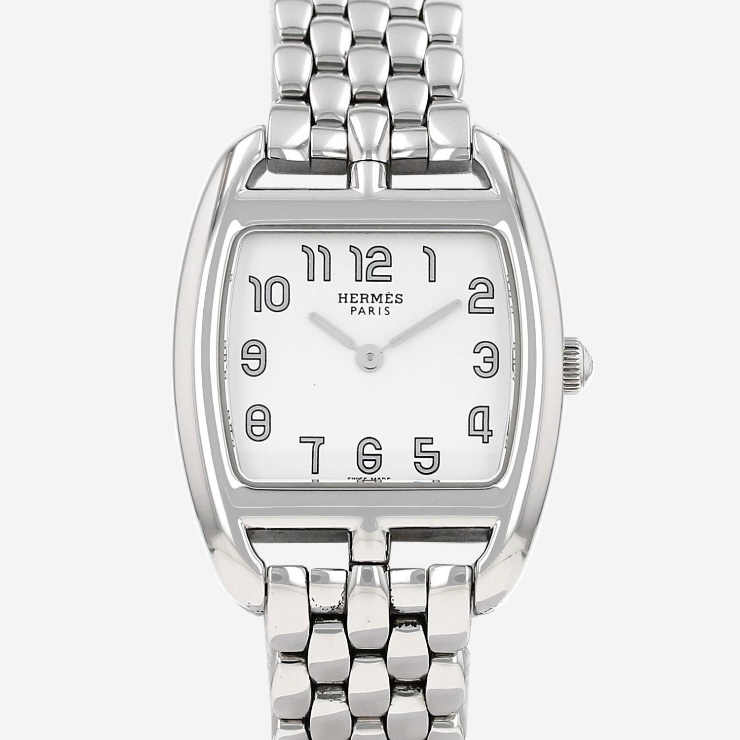 Montre Hermès Cape Cod Tonneau en acier Ref: Hermès - CT1.210  Vers 2010