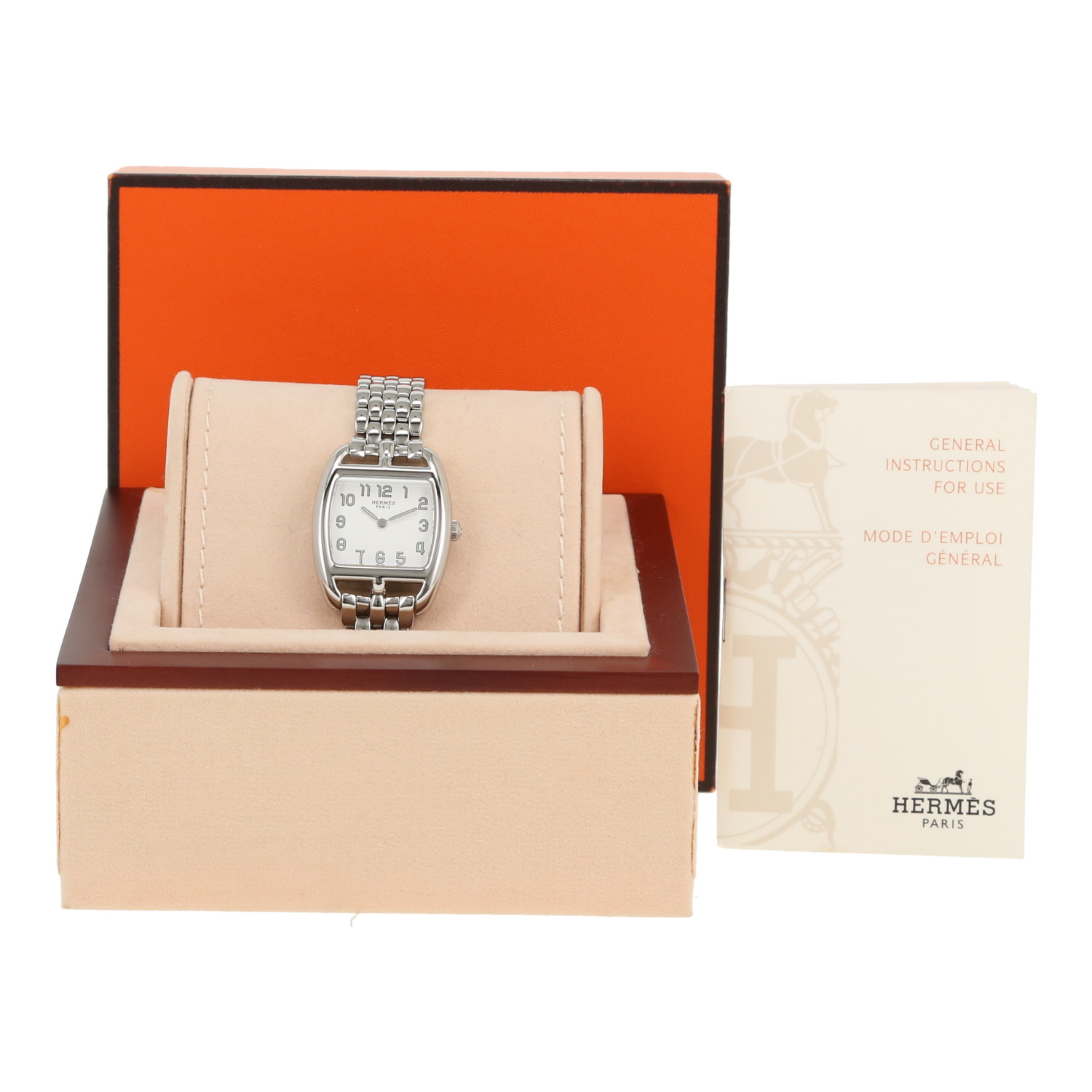 Hermès Cape Cod Tonneau  in stainless steel Ref: Hermès - CT1.210  Circa 2010