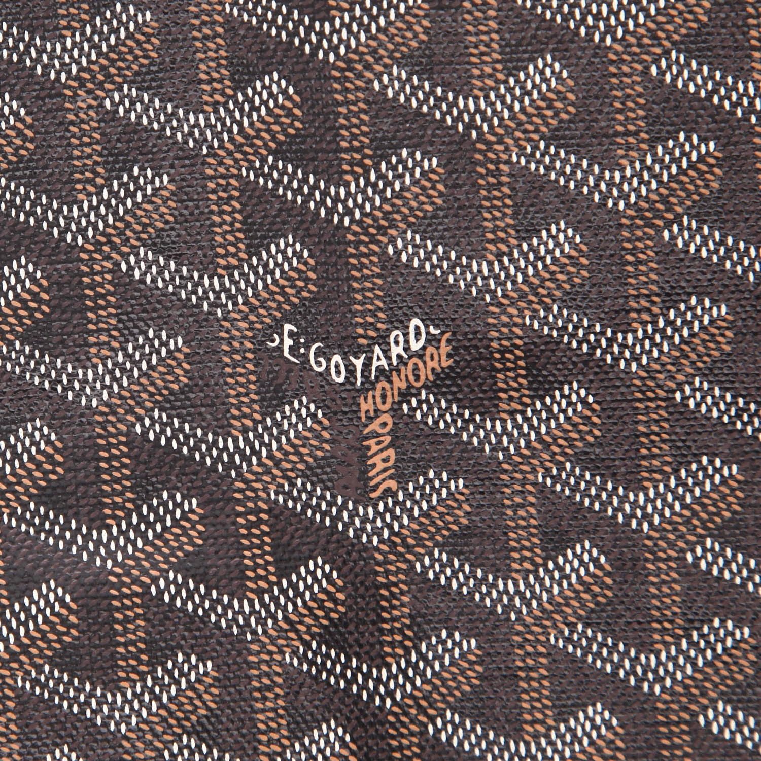Shopping bag Goyard  Saint-Louis in tela Goyardine nera e pelle marrone - Detail D2