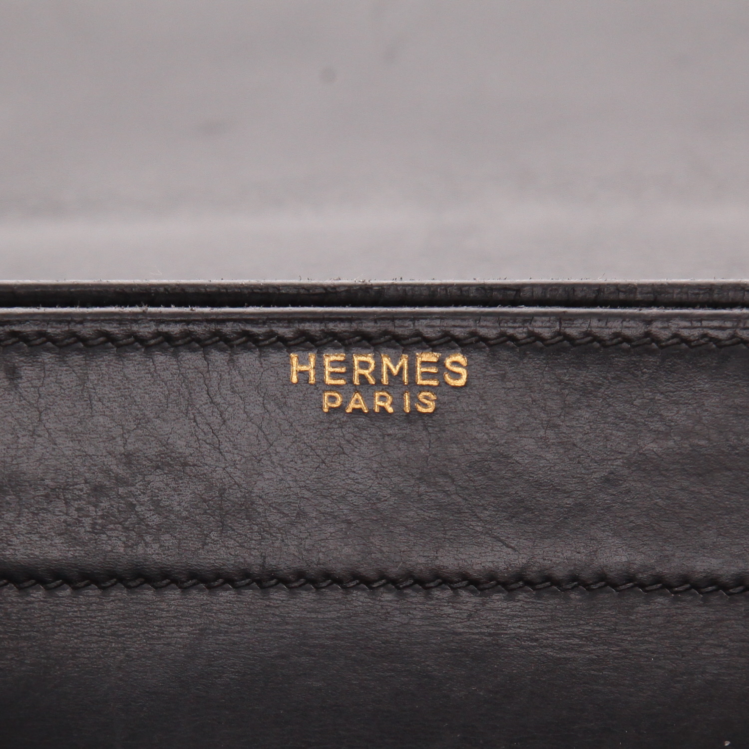 Borsa portadocumenti Hermès  Sac à dépêches in pelle box nera - Detail D2