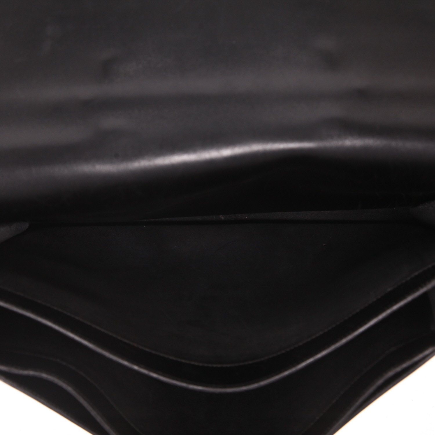 Hermès  Sac à dépêches briefcase  in black box leather - Detail D4