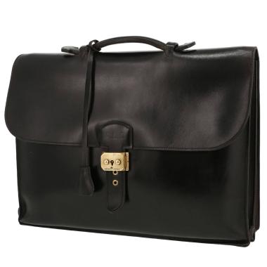 Porta-documentos Hermès  Sac à dépêches en cuero box negro