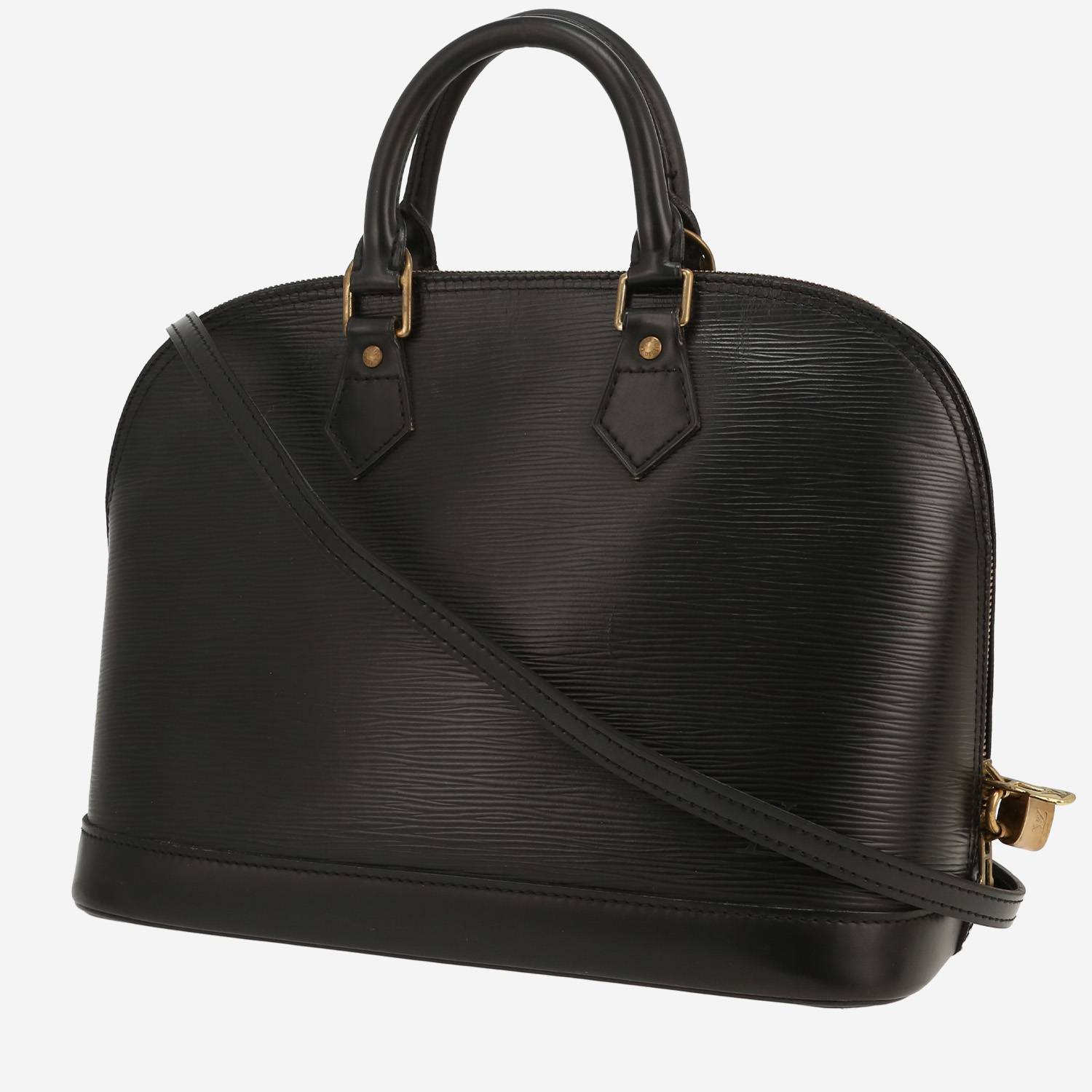 Sac à main Louis Vuitton  Alma en cuir épi noir