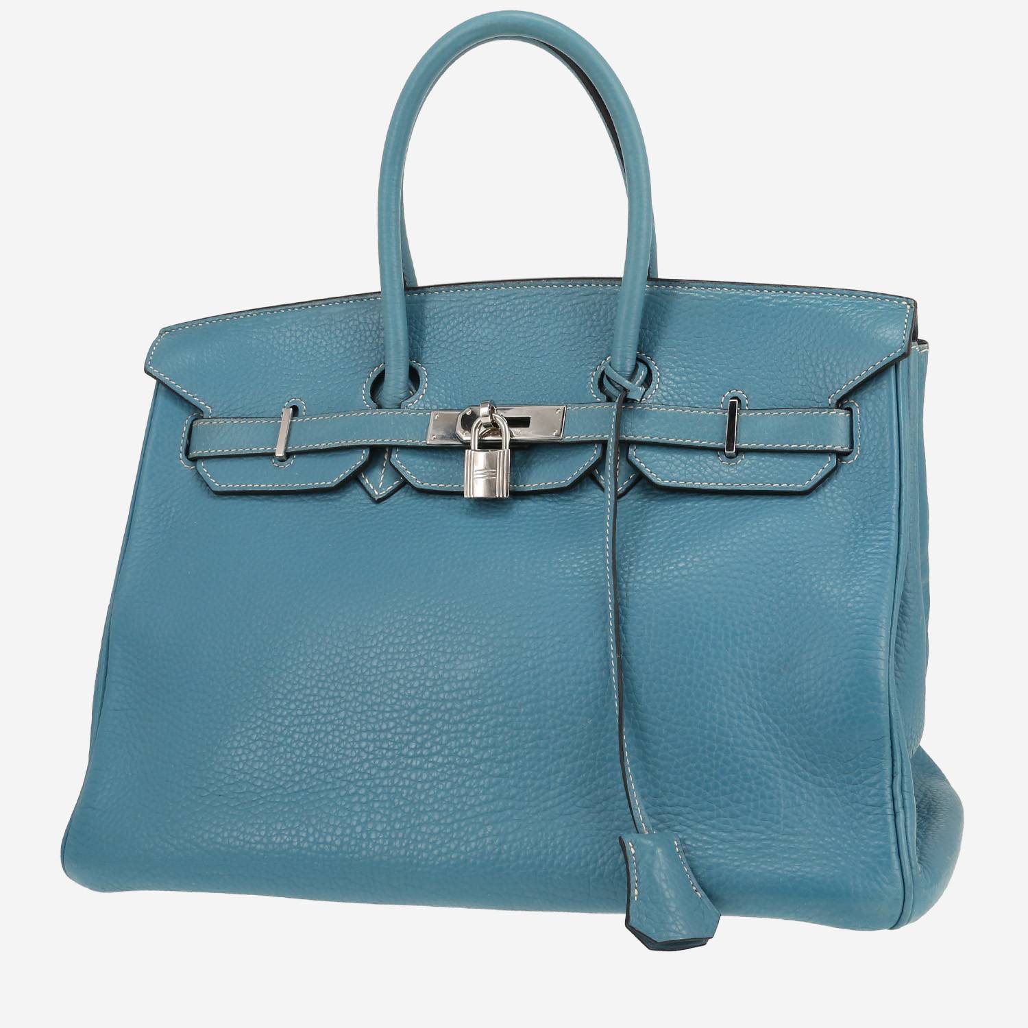 Hermès  Birkin 35 cm handbag  in blue jean togo leather