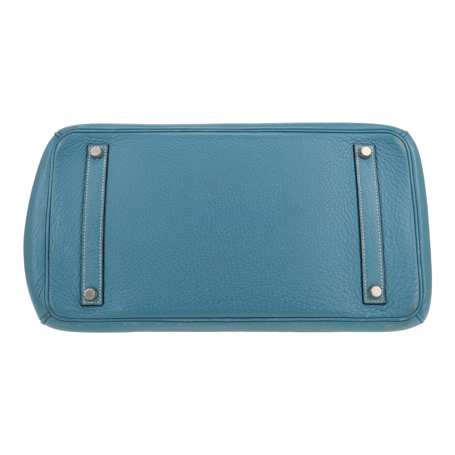 Hermès  Birkin 35 cm handbag  in blue jean togo leather - Detail D1