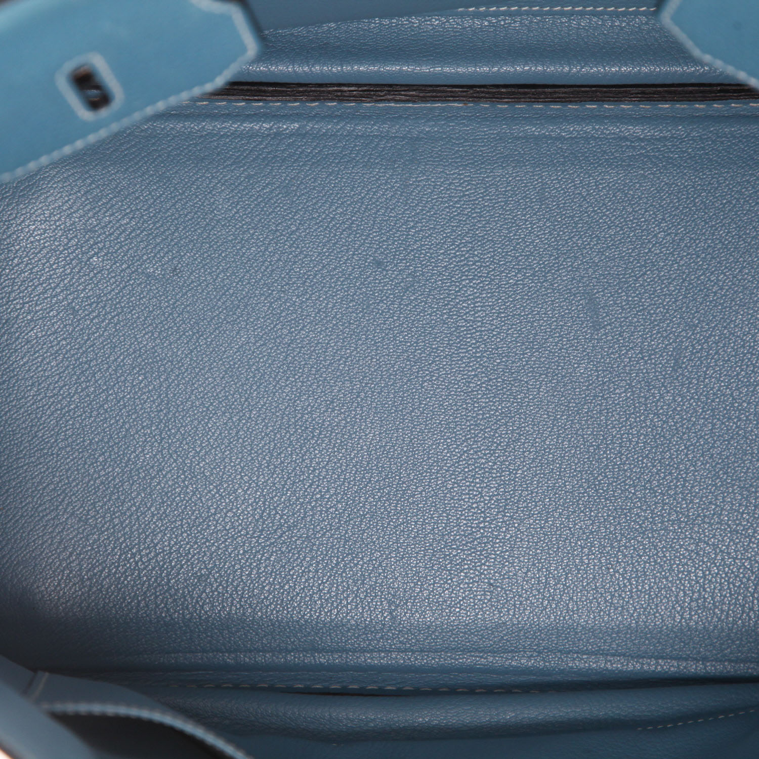 Hermès  Birkin 35 cm handbag  in blue jean togo leather - Detail D3