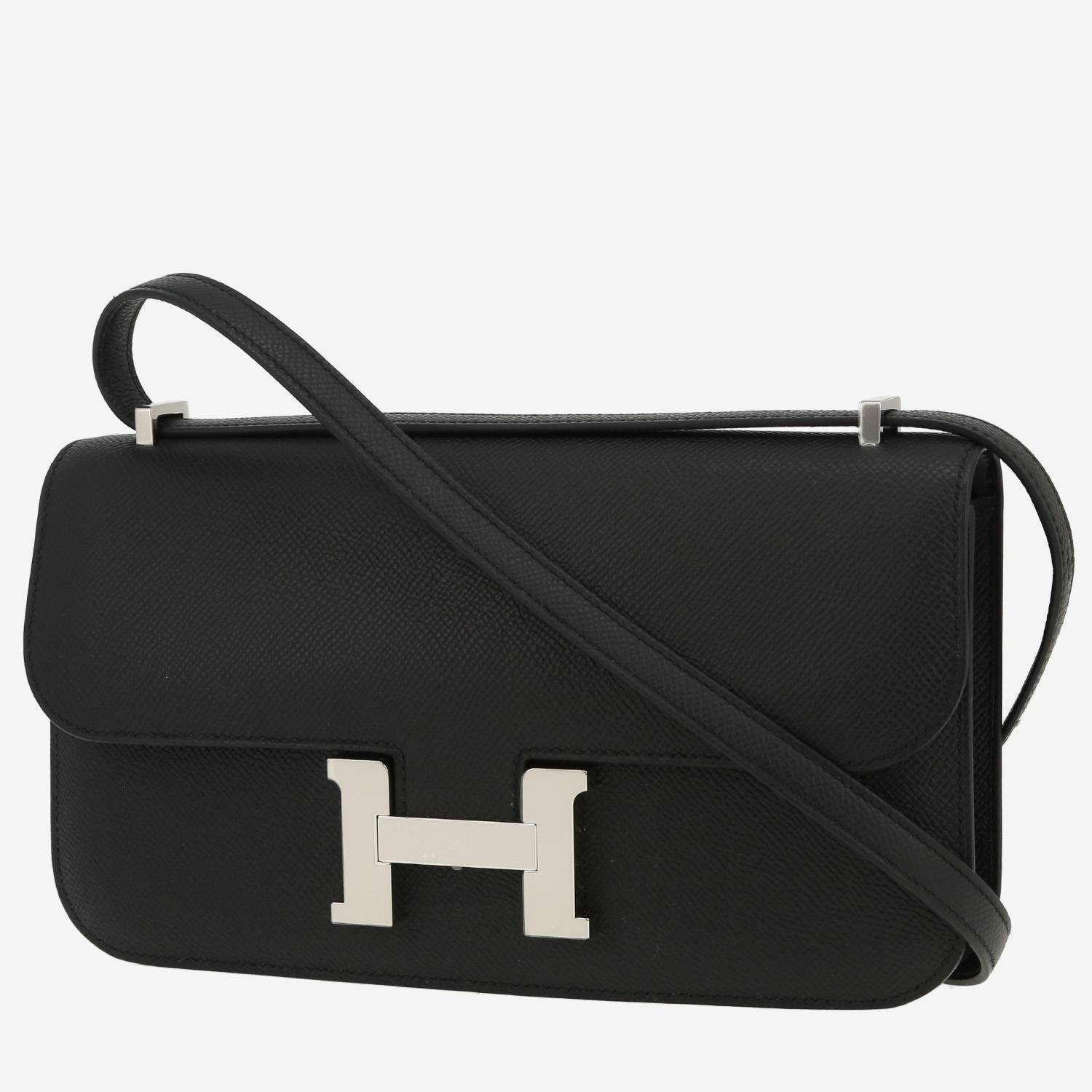 Bolso de mano Hermès  Constance Elan en cuero epsom negro