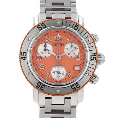 Hermès Clipper Chrono  in stainless steel Ref: Hermès - CL2.316  Circa 2000