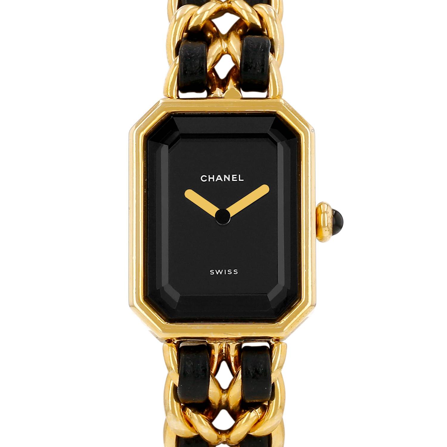 Montre Chanel Première taille XL en plaqué or Vers 1990