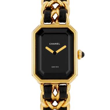 Reloj Chanel Première talla XL  de oro chapado Circa 1990