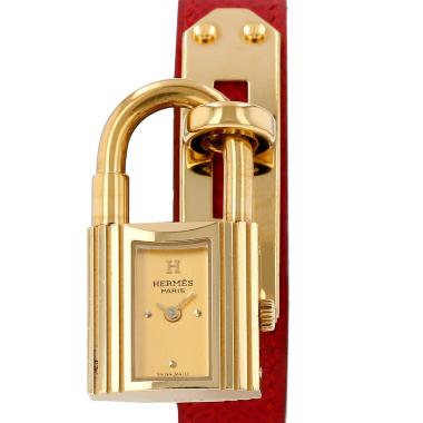 Reloj Hermès Montre Kelly de oro chapado Circa 1990