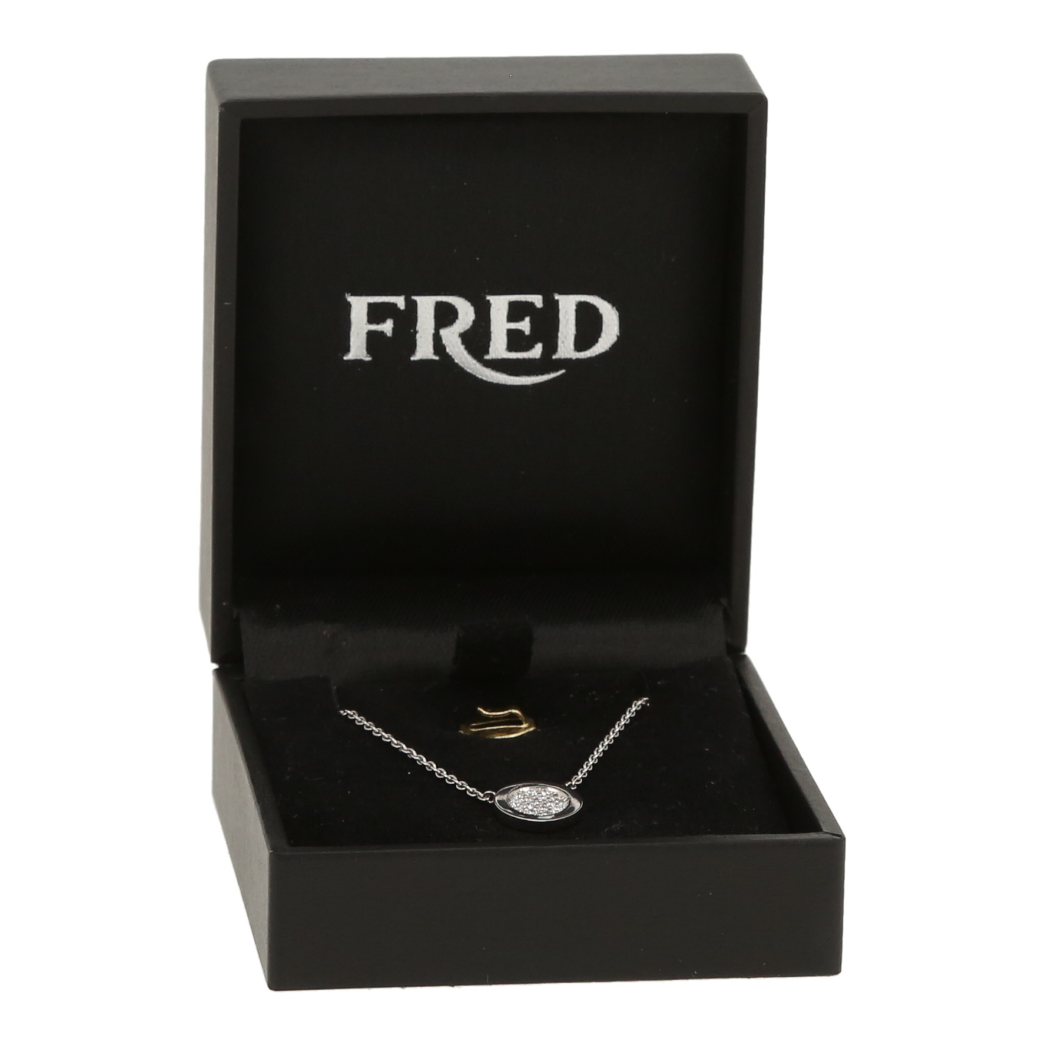 Collar Fred Miss Fred Moon de oro blanco y diamantes - Detail D2