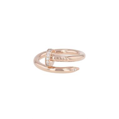 Anello Cartier Juste un clou in oro rosa e diamanti
