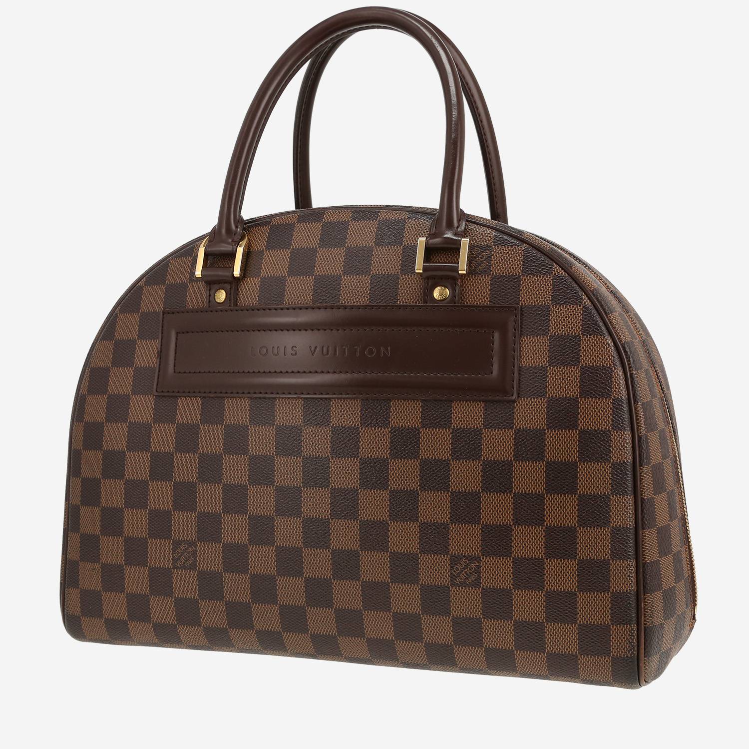 Louis Vuitton  Nolita handbag  in ebene damier canvas  and brown leather
