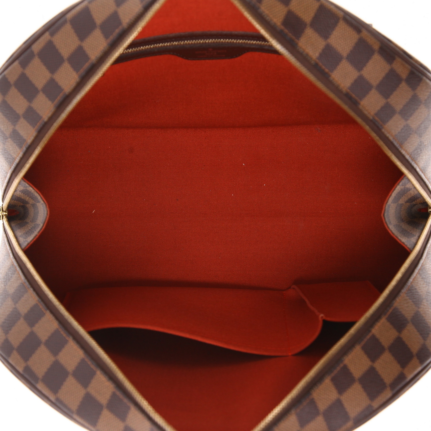 Louis Vuitton  Nolita handbag  in ebene damier canvas  and brown leather - Detail D3