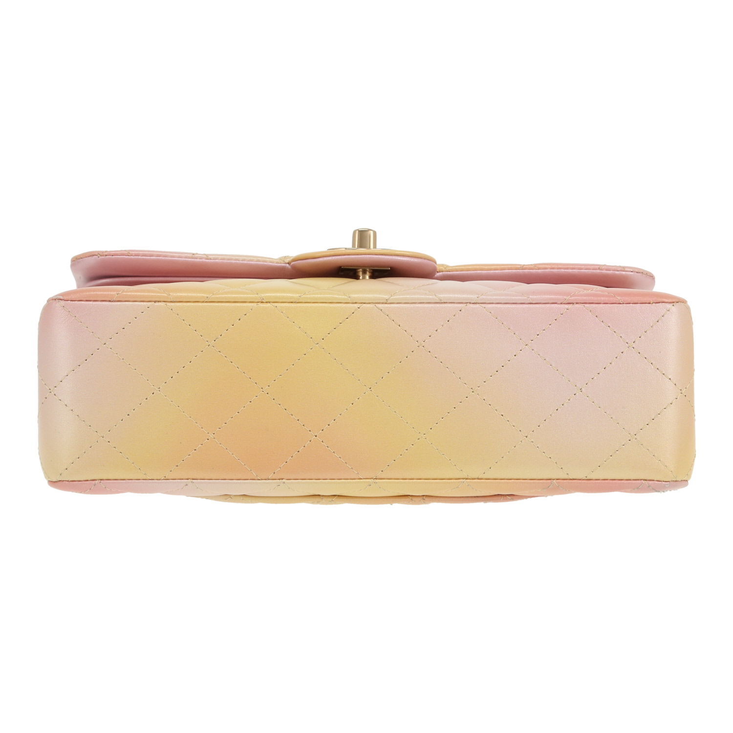 Sac bandoulière Chanel  Timeless Petit en cuir matelassé rose et jaune - Detail D1