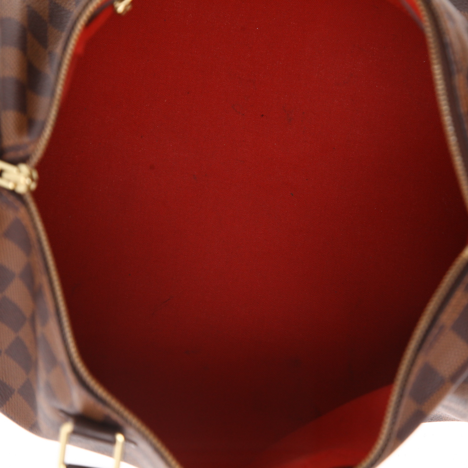 Borsa Louis Vuitton  Speedy 35 in tela a scacchi ebana e pelle marrone - Detail D3