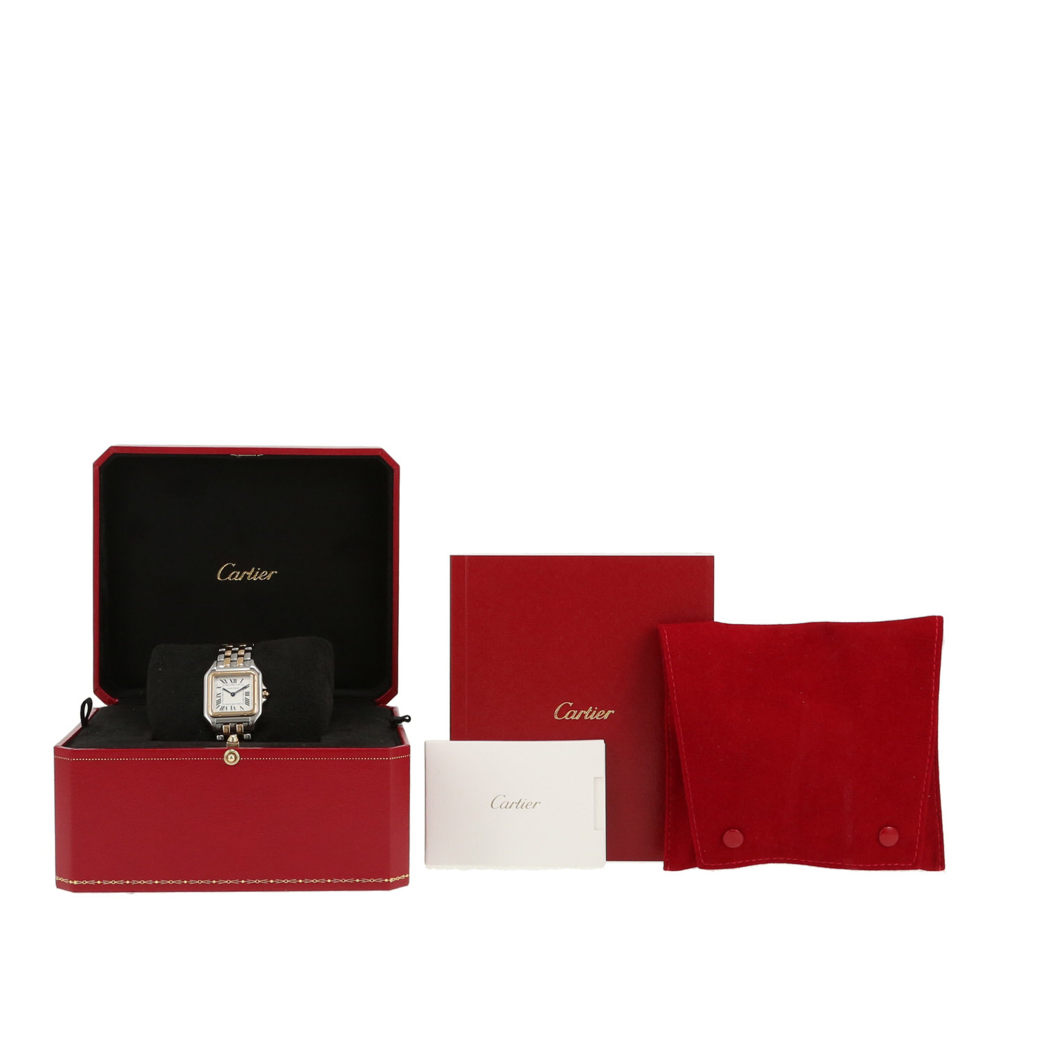 Reloj Cartier Panthère modelo mediano  de oro y acero Ref: Cartier - 4017  Circa 2024