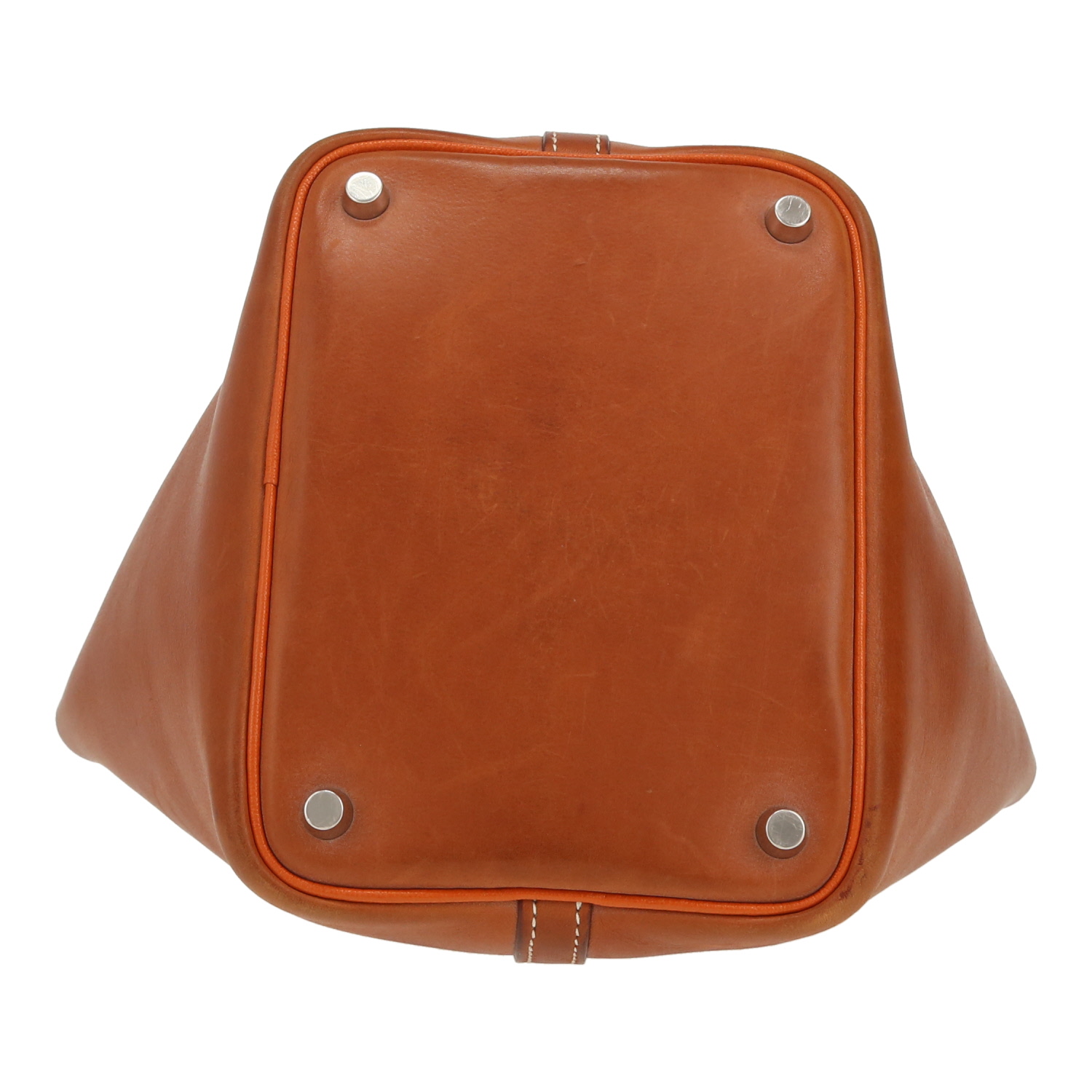 Sac à main Hermès  Picotin 18 cm en cuir Barénia fauve - Detail D1