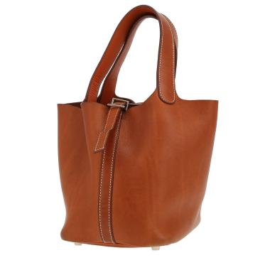 Hermès  Picotin 18 cm handbag  in fawn Barenia leather