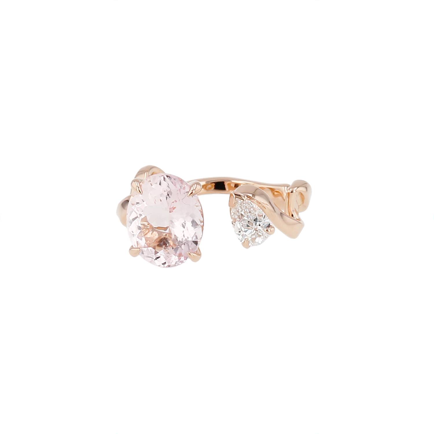 Bague Dior Diorama Précieuse Or Rose Morganite Occasion